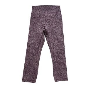 Lululemon Align Crop Leggings in Arabesque Antoinette Smoky Quartz Purple Size 4